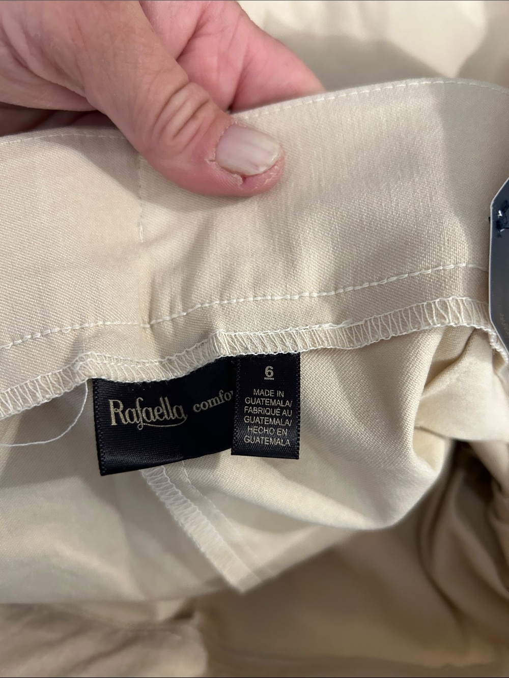 Rafaella Light Beige Straight Leg Dress Pants - Picture 5 of 7